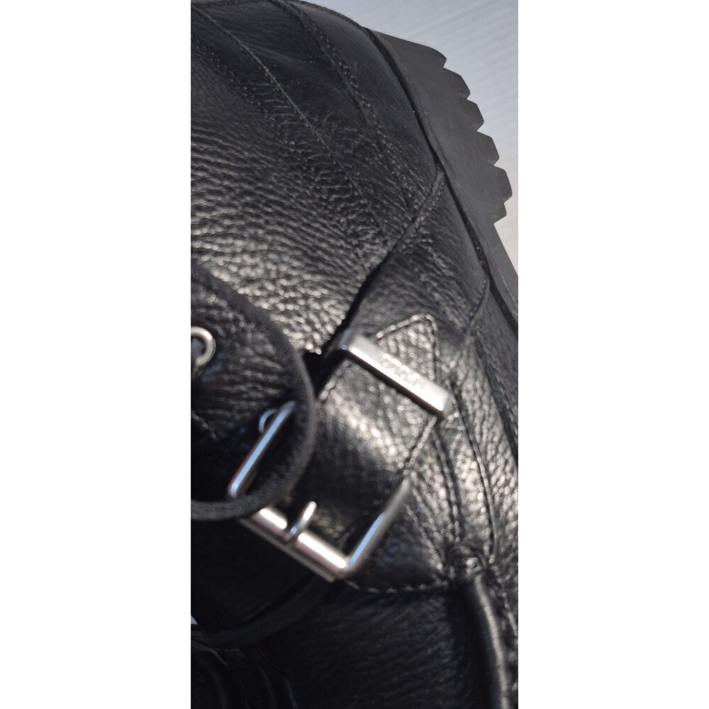 POLO RALPH LAUREN Men's Ranger Tumbled Leather Boot Black US 10.5 - Picture 13 of 14